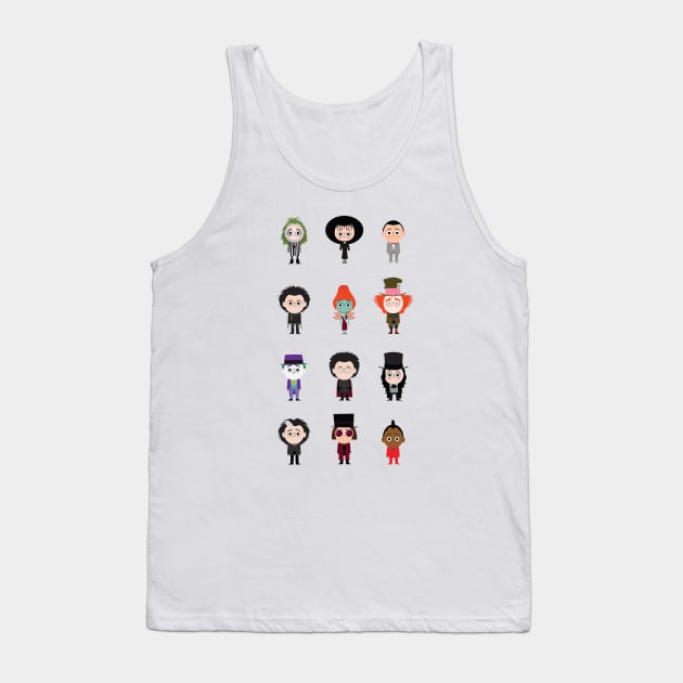 Tim Burton Friends Tank Top by Fall Down Tree